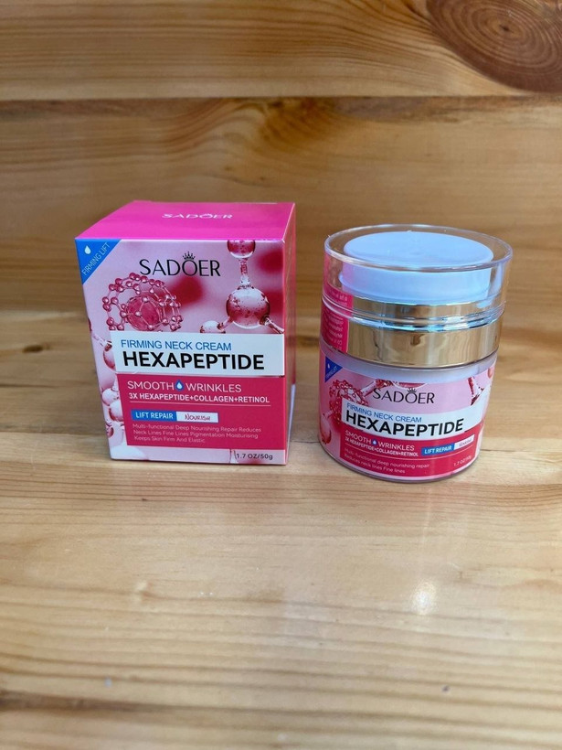 کرم ضدچروک و لیفت گردن سادور مدل Hexapeptide حجم ۵۰ گرم